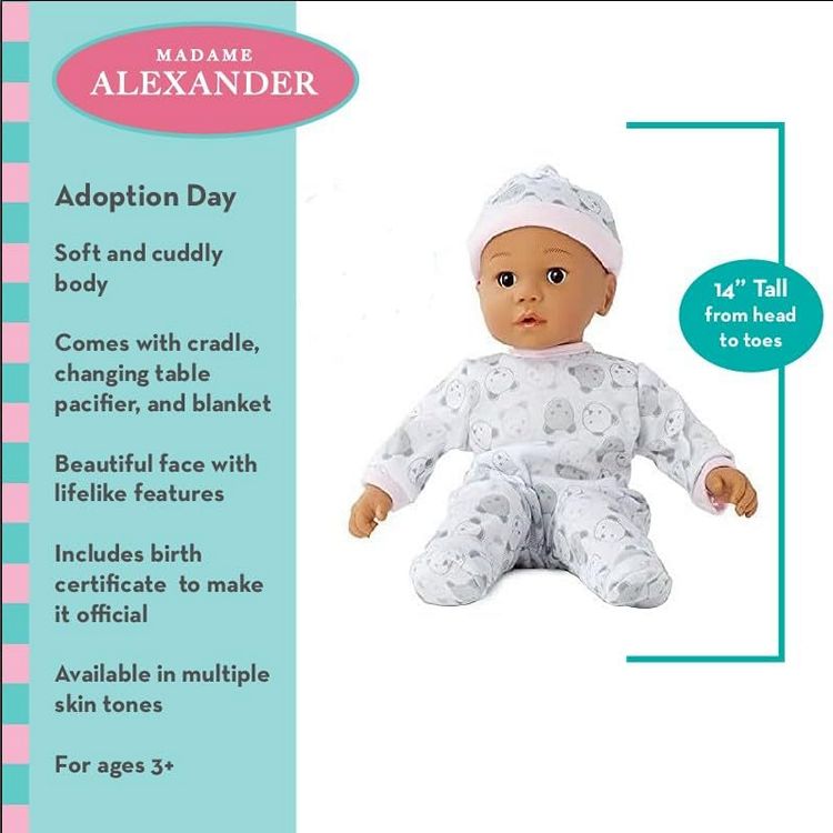 Madame Alexander Adoption Day Baby Doll medium skin tone