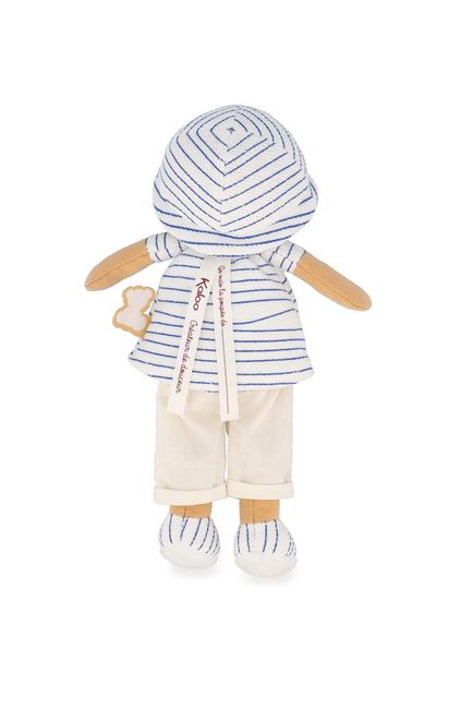 Eli Boy Doll Rear view showing ribbon for your child's name