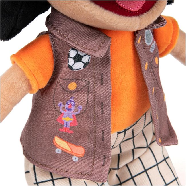 Close-up details Sesame Street Ji-Young Doll