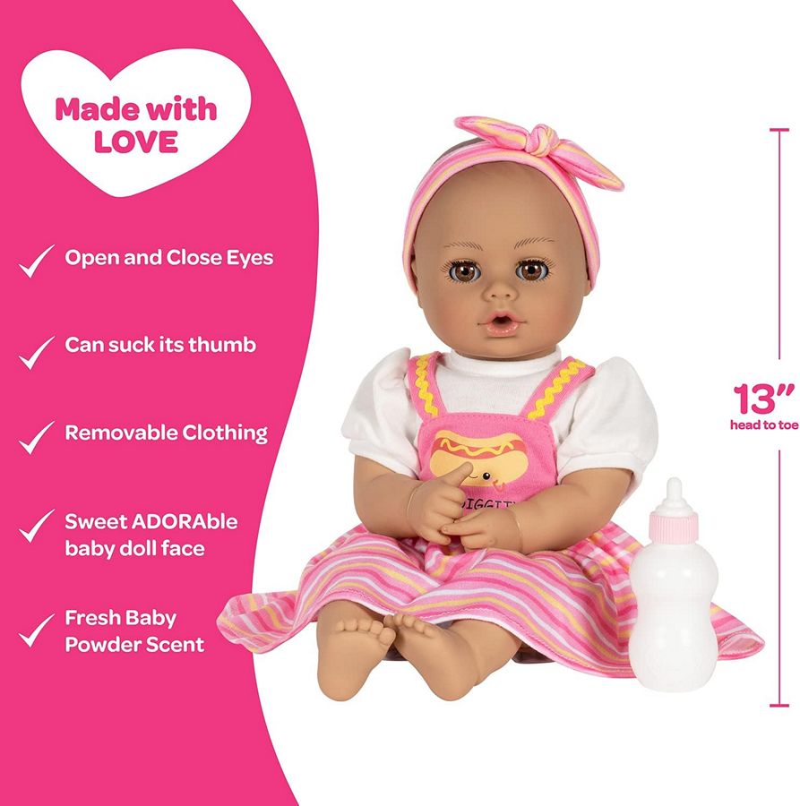 Here are the main features of this Biracial Hispanic Multicultural baby Doll