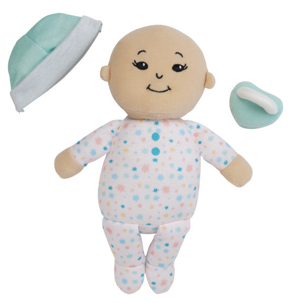3 pc Asian Baby Safe First Doll Set with magnetic pacifier and removable cap