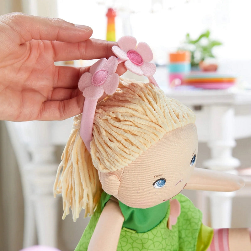 Molly, a 12 inch Tall All Cloth Rag Doll by HABA, Blue Eyed Blonde!