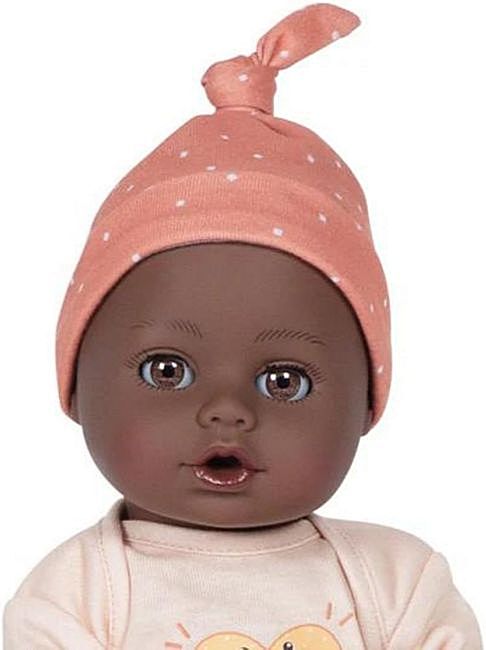 Close up picture of Adora Playtime Baby Pretzel A Black Baby Doll