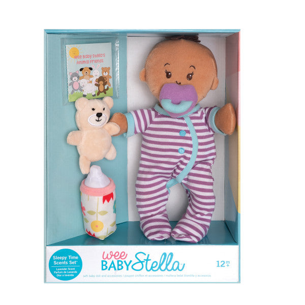 The wee baby stella baby doll and accessories package