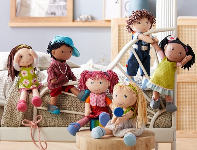 Six 12 inch Best Rag Dolls for Toddlers from HABA