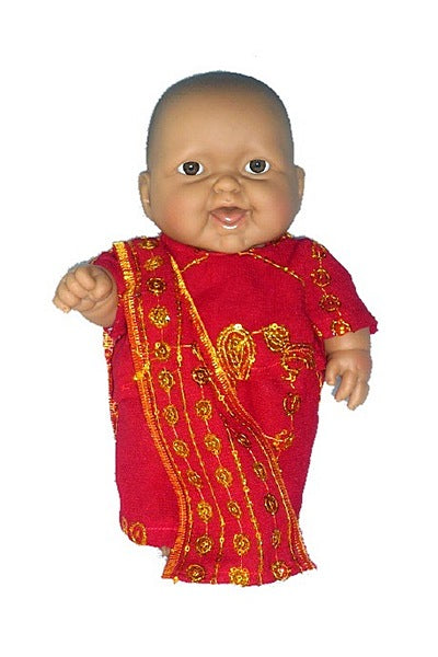 lots to love desi baby doll dressed in a doll's sari