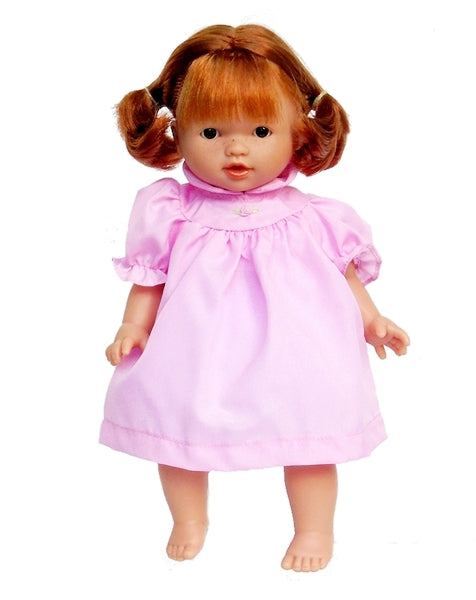 Small 10 inch redhead doll for children handmade in Spain
