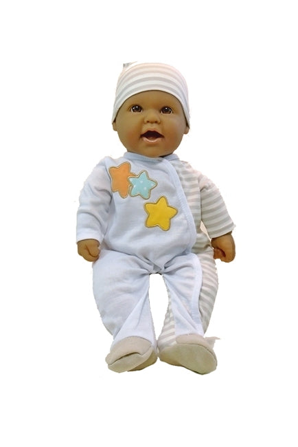 For 15 inch Boy or Girl Dolls, A Gender-neutral 2pc sleeper / cap set