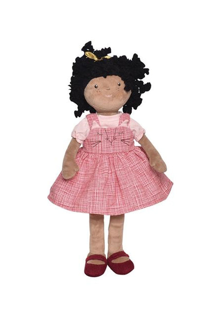 A beautiful Black Girl's Rag doll best doll for a three year old