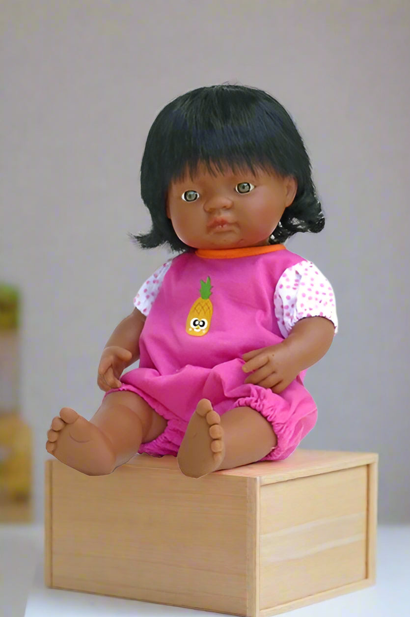 Any 15 inch doll clothes will fit this beautiful South Asian and Desi doll