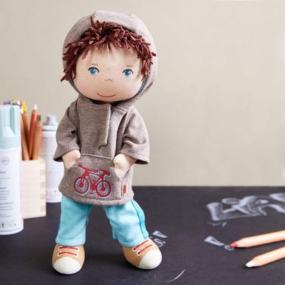 HABA Doll Liam in hoodie, Doll for Boys