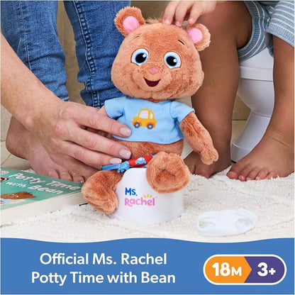 Potty Training with Bean toy shown on Doll's Potty seat