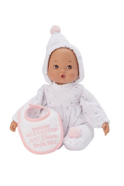 Madame Alexander 100th Anniversary Baby Doll for Brown, Hispanic or Multicultural  children with 'centennial' bib