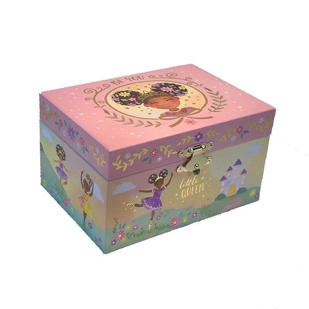 Sixw comparison, small Black Ballerina Musical Jewelry box