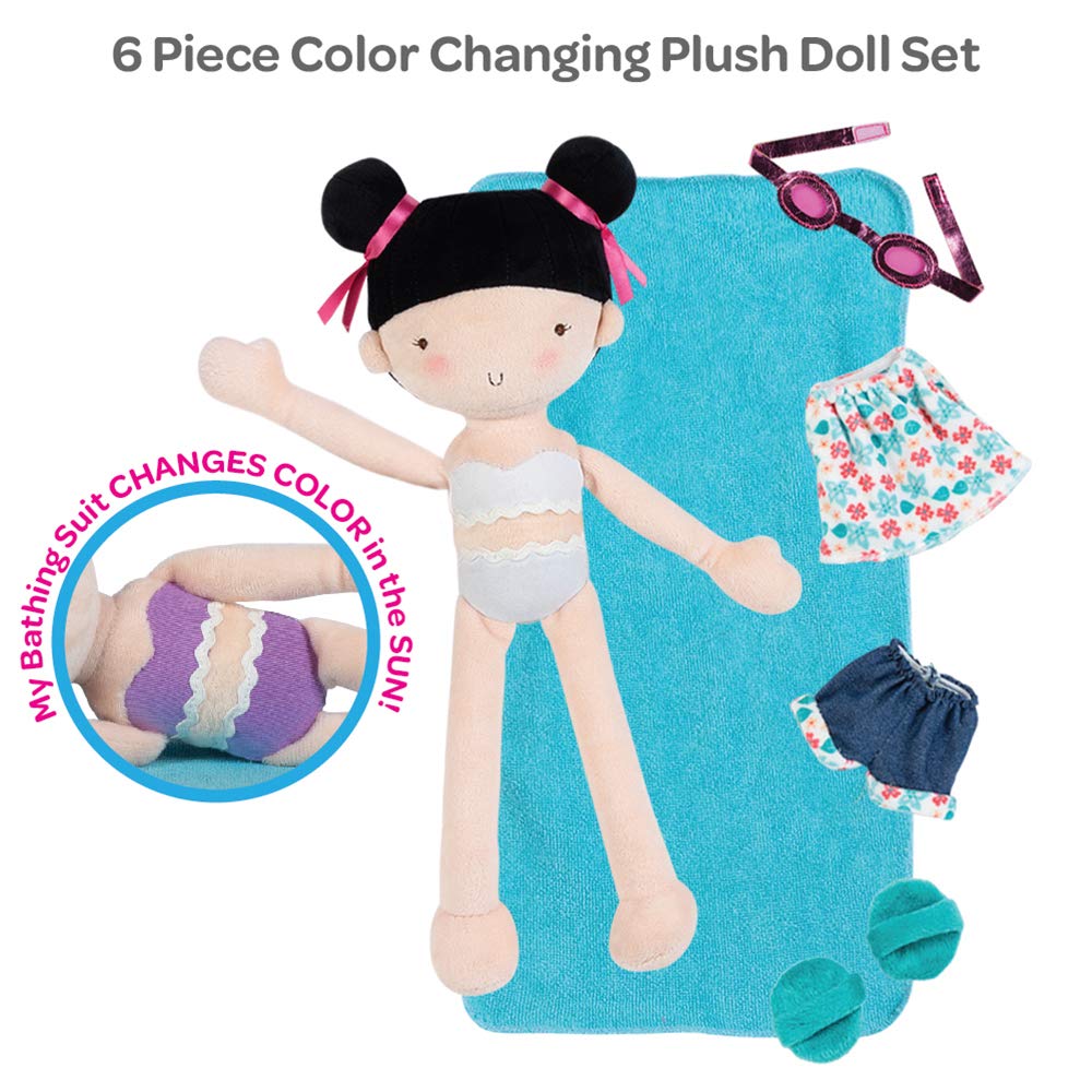 Color changing doll and accessories 6 piece set