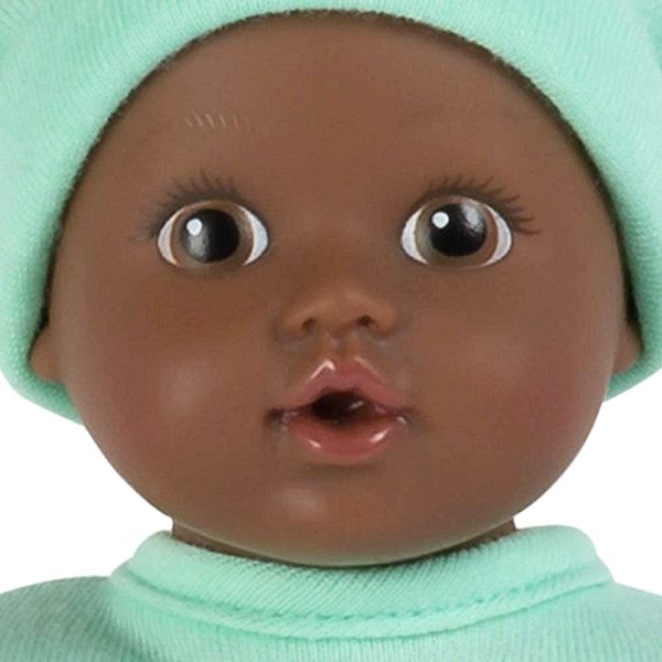 A portrait close up of the Black Baby Tots Doll by Adora