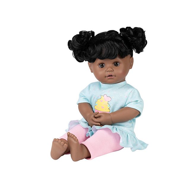 Black cry baby doll, toddler size with brushable hair