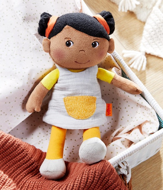 The girl's version of Mason is Jada, a small Black or Brown toddler's rag doll