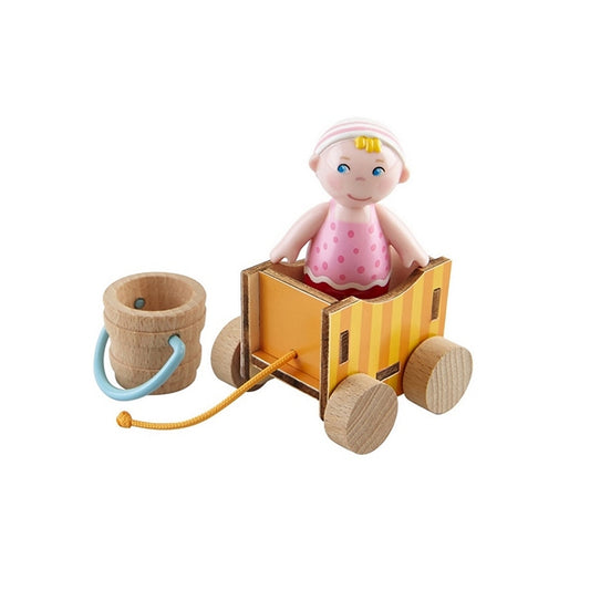 Little Friends Playset: Baby Nora 3pc Dollhouse Doll with Wagon & Pail