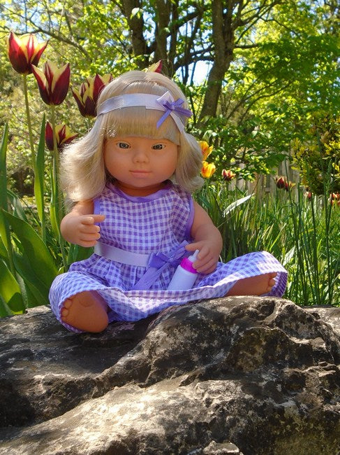 our new 15 inch all vinyl down syndrome girl doll.