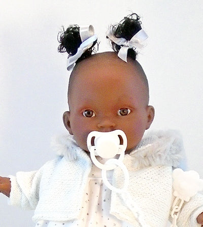 Black baby Doll that cries and says Mama activated by pacifier