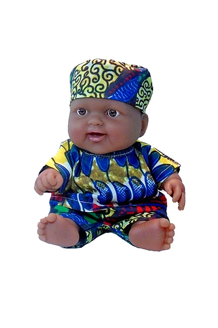 Lots to Love Ethnic Doll Collection Black Baby Girl in Dhuku and Kente