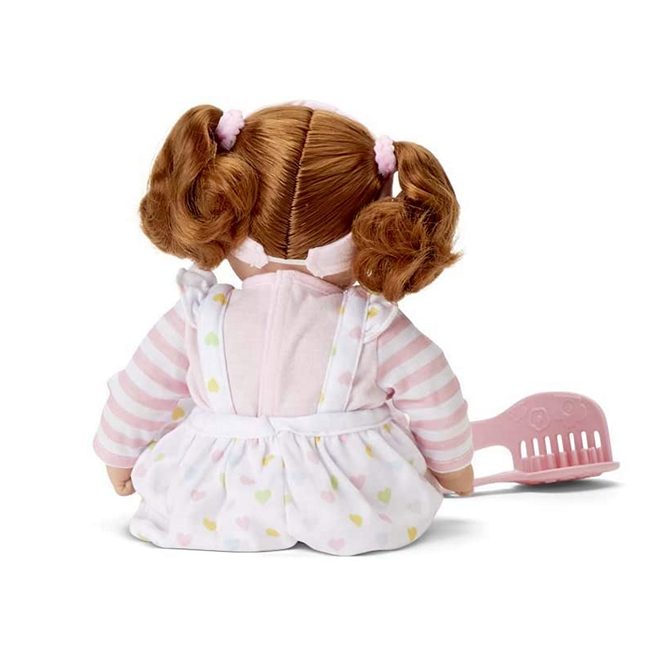 A rear view of the new redhead toddler doll by Madame Alexander