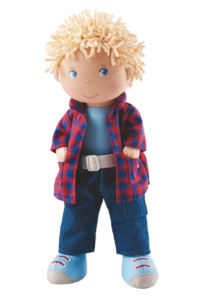 Nick, a boy doll from HABA 