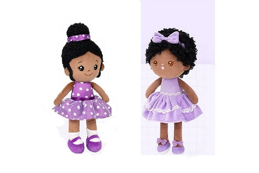 Sisters and Friends: A Two Piece Black Rag Dolls Set for Girls
