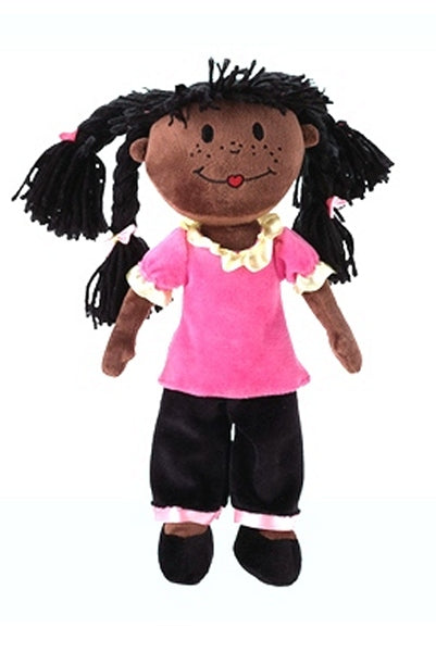 Skye from StinkyKids an African American rag doll