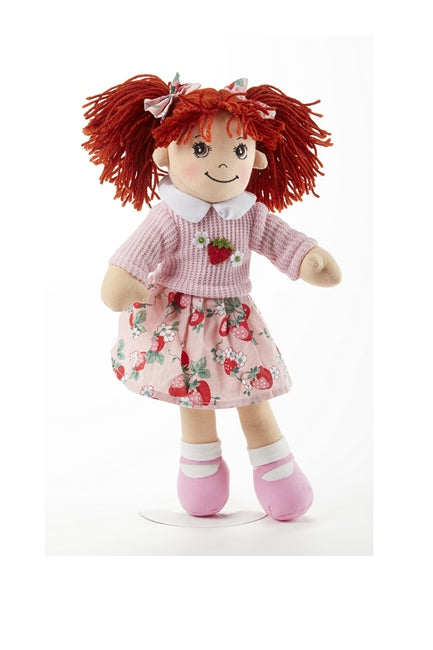 Strawberry Blossoms a red head Rag doll for girls from Delton Products Apple Dumplin series