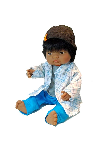 a 15 inch desi or hipanic boy doll for children