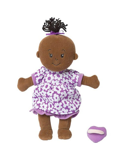 The Black wee baby stella doll with the famous magnetic pacifier