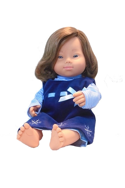 Cheryl, A Beautiful Brunet Down Syndrome Girl Doll Includes One Outfit