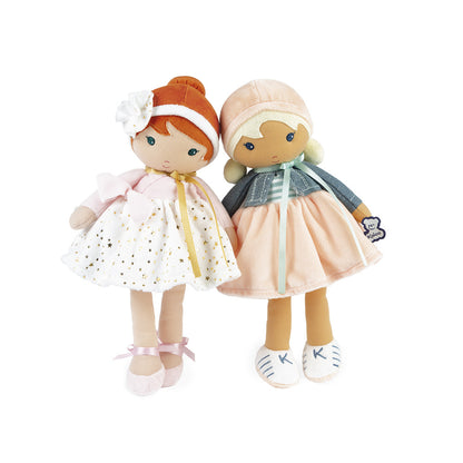 Dolls with different skin colors, including Chloe an Hispanic Biracial or multicultural ethnic doll