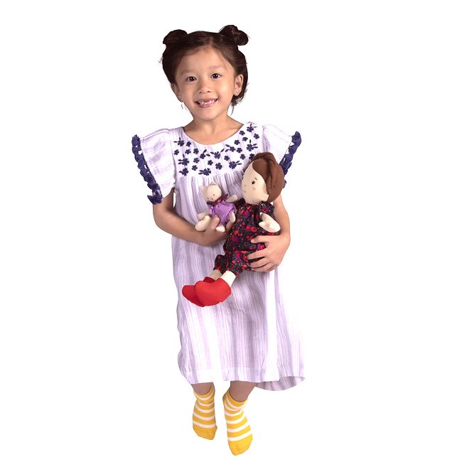 Freddie and her Kitty - 2pc Cuddle & Carry Doll Set, Hispanic Biracial