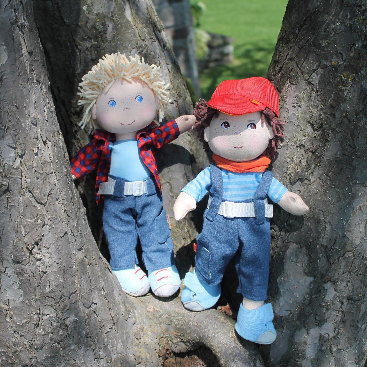 Our two most popular 12 inch boy dolls from HABA : Graham and Nick