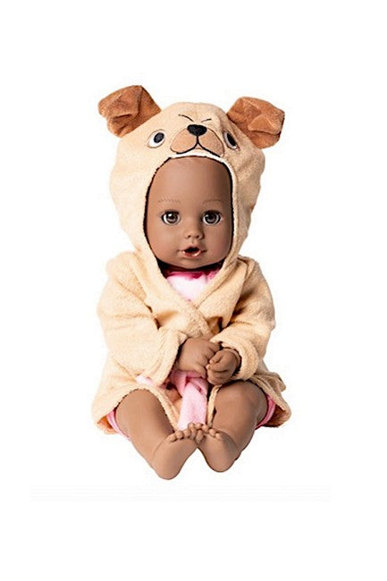 Black baby doll from Adora Puggy love is also a waterbaby