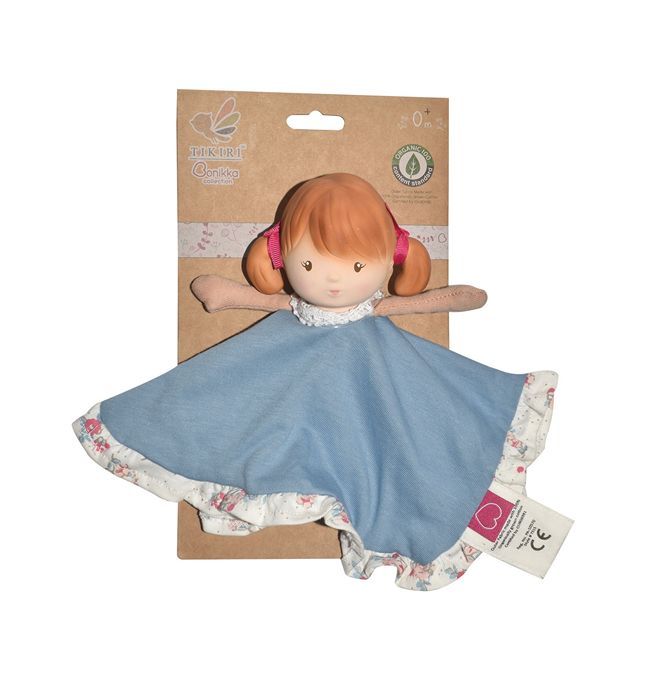 Redhead lovey doll and teether as packaged